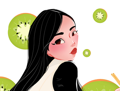 JOY + KIWI cartoon design digital draw digital drawing digital illustration drawing fan art illustration