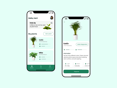 My plant app design illustration plant ui ux