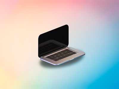 Cute Macbook Model 3d 3d computer 3d icon 3d model blender computer design icon macbook macbook model stylized stylized model