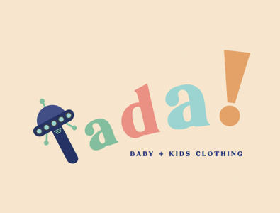Betta Brand: Tada! Kids Clothing Boutique branding design illustration logo vector