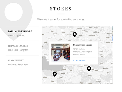 Store Location Page design google location map store webpage