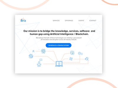 Ibriz Landing Page Design blockchain consult landing sketch website