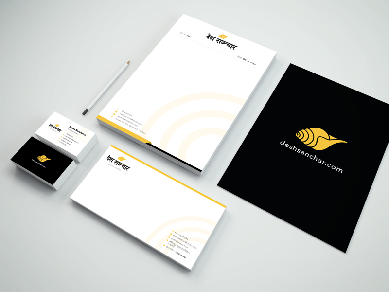 Business Card, Letter head and Envelope Design by Barsa Tandukar on Dribbble