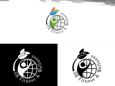 SB Fitness & Wellness branding design illustration logo vector