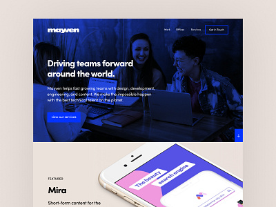 Mayven Landing Page agency agency landing page agency logo landing page ui uidesign web webdesign