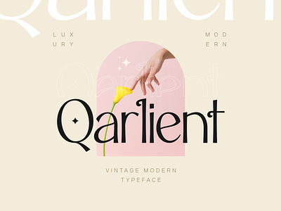 Qarlient - A Vintage Display Typeface design display font font sans serif typeface