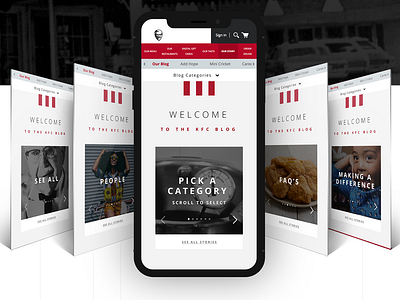 KFC Mobi Blog Landing Pages branding design minimal ui ux web website