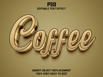 Coffee Editable 3d text effect