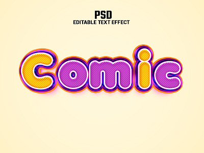 Editable Comic Cartoon text effect