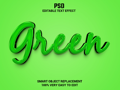 Green Editable text effect