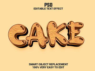 Cake 3d editable text effect