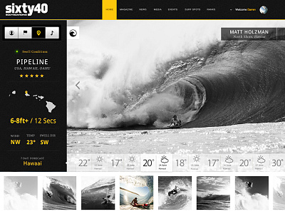 Surf Report - Concept Design application bodyboarding concept design development interface report surfing waves weather