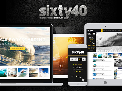 Sixty40 Bodyboarding - App Concept app application bodyboard concept design development interface surf ui ux waves