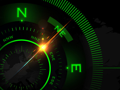 Futuristic Sci-Fi Compass aftereffects animation compass design futuristic revision ui