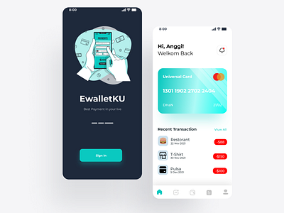 Ewalletku App graphic design ui
