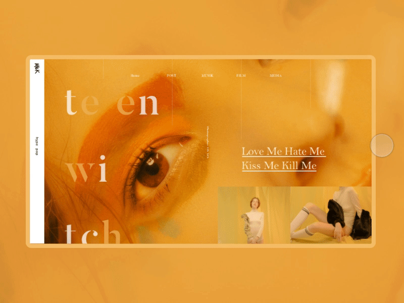 Prototyping / Teen Witch animation desktop fullscreen gif interection minimal principle taipei taiwan ui ux web