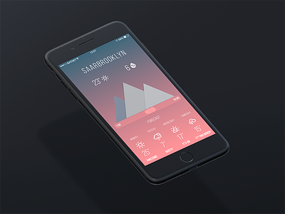Hipster Weather gradient hipster ios minimal mobile sketch ui weather