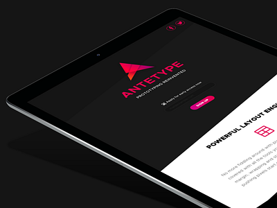 Antetype Landingpage Redesign