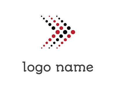 Black and red dot logo design branding company design logo vector