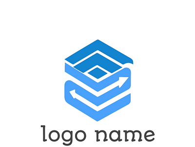 Box arrow logo design branding company design icon illustration logo vector