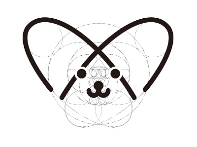 dog design dog fibonacci logo