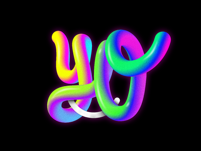YO 36daysoftype blend experiment funky gradient handlettering illustration lettering patswerk texture type typography vector yo