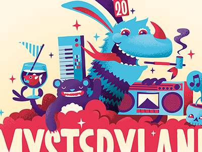 Mysteryland 2013 bear festival illustration mysteryland patswerk poster radio vector