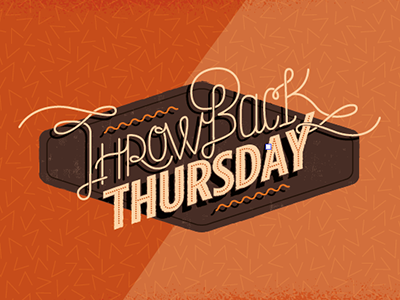 Throwback Thursday handmade illustration letters patswerk retro typography vector vintage