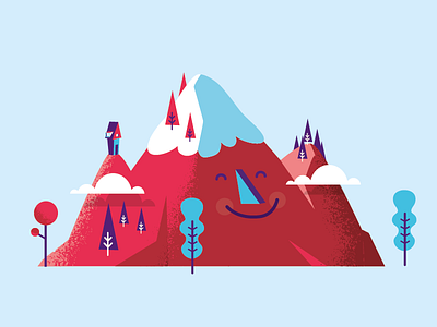 Mr. Mountain illustration mountain patswerk texture vector