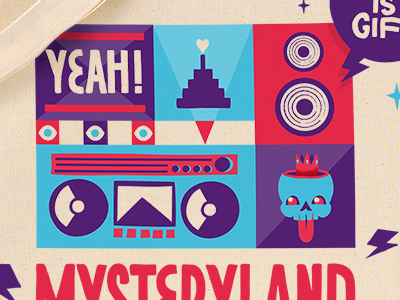 Mysteryland festival illustration mysteryland patswerk skull speaker vector