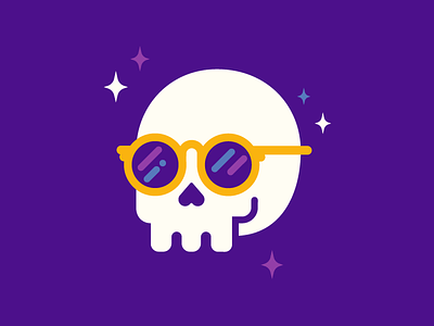 Summer is coming cool flat design icon illustration patswerk skull summer sunglasses vector