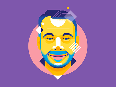 Portrait abstract avatar character face guy illustration man patswerk portrait vector