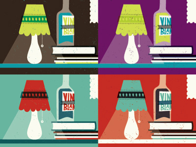 Color schemes illustration lamp patswerk poster vector vintage