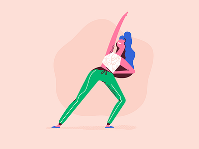 Yoga character exercise fitness girl illustration meditation patswerk pose vector woman yoga