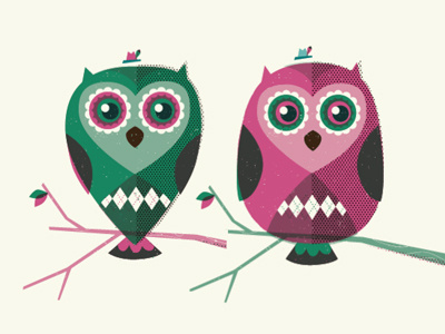 Owls illustration owl patswerk vector