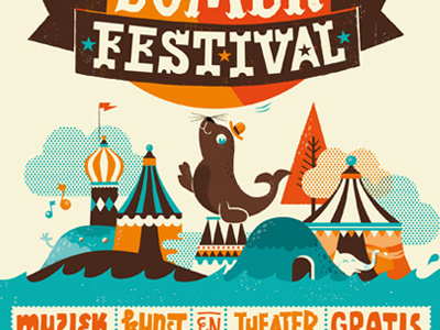 Doorzomer New festival illustration patswerk poster typography vector