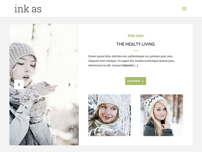 Inkas - The Personal Blog WP Theme blog carousel green grid magazine personal php slider social wordpress