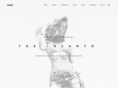 Incanto - Minimal & Stylish WP Theme blog business clean corporate minimal multipage onepage parallax php portfolio wordpress youtube