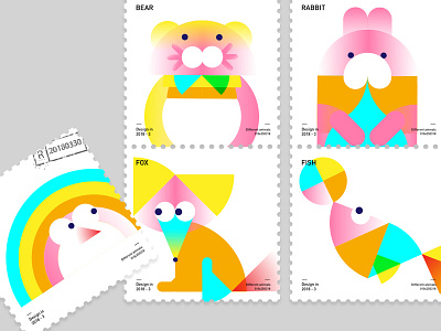 🌈 animal color design graphic illustration stamps