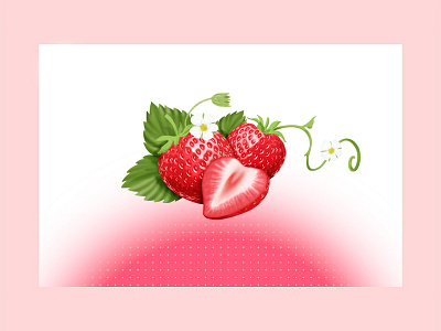 🍓 graphicdesign icon illustration quasiphysical realistic strawberries