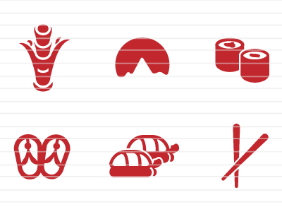 Japan Icons bambu culture icons japan maki pictogram pictos sushi vector