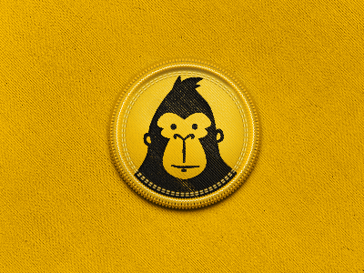 Goró Badge badge gorilla goró logo texture yellow
