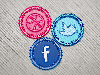 Dribbble Badge badge blue dribbble facebook freebie icon networks pink social texture twitter