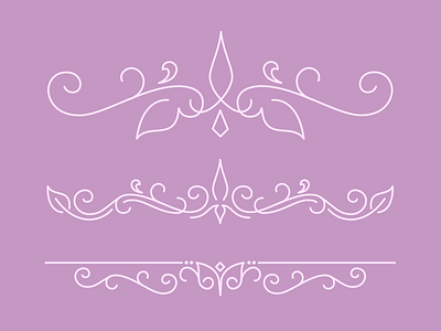 Text Dividers decorations dividers floral flourishes leaves ornaments ornate swashes vector whimsical