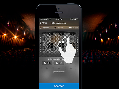 Zoom to select app cinema gesture iphone movies theater wip