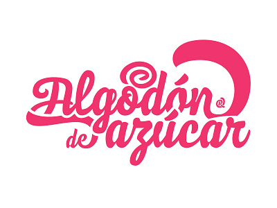 Algodón de Azúcar algodón de azúcar candy cotton candy lettering logo logotype party type