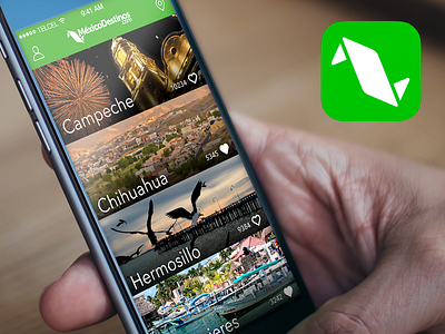 Places in México app design destinos gui ios iphone6 mexico méxicodestinos travel ui vacations
