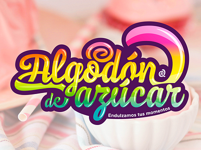 Algodón de Azúcar (Cotton Candy) candy desserts identity lettering logo logomark sweet type