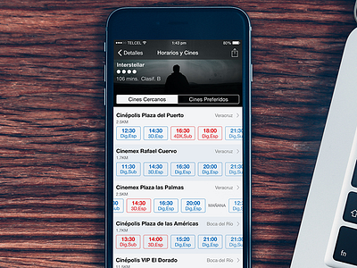 Movie Showtimes app cinema gui ios iphone6 movie movies showtime teather