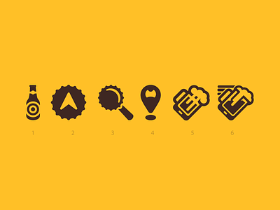 Question: Find Beer Icon app application beer help icon logo logotype question search wip
